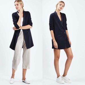 NWT TOPSHOP Long Line Double Breasted Dress /Blazer